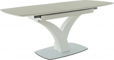 Стол Аврора Нотр Дам MODERNE стекло OPTIWHITE 1400(1800)*850, Капучино