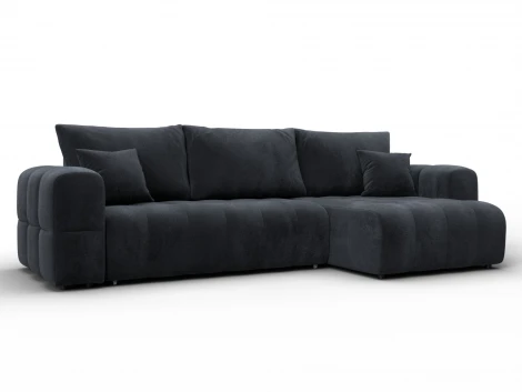 Диван угловой Лига-110 НПБ угол универсальный (ДВП,ДСП,ЛДСП,Брус,Фанера,Велюр/Темно-серый) Лига Диванов 136538