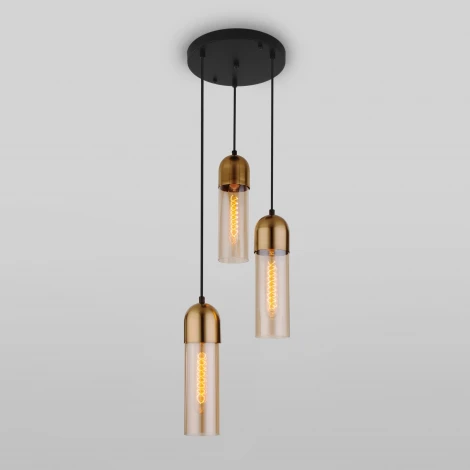 Подвесной светильник Eurosvet Airon 50180/3 янтарный (220V, на проводе)