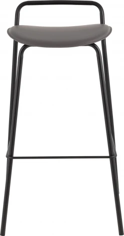 Стул барный Mantis экокожа Темно-серый Stool Group (арт.УТ000038915)