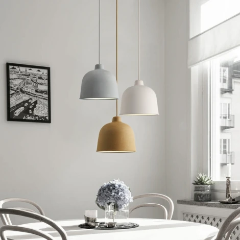 Подвесной светильник (люстра) Grain Pendant Lamp Gray ImperiumLoft Mut (178318-26) (220V, на проводе, круглые)