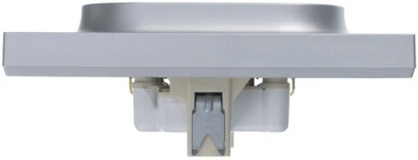 Розетка встраиваемая двойная с заземлением (алюминий) Systeme Electric AtlasDesign ATN000324