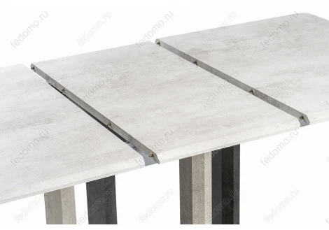 Стол на тумбе Woodville Санса 120 камень светлый / камень темный 462111