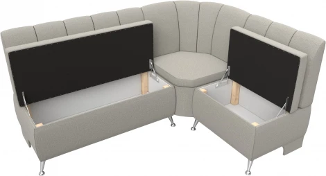 Диван кухонный угловой Кантри правый угол (Бежевый/Рогожка) Лига Диванов арт.122500