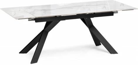 Керамический стол Хилбри 140 (Хилбри 140(200)х80х76 statuario cara / черный) Woodville арт.588051