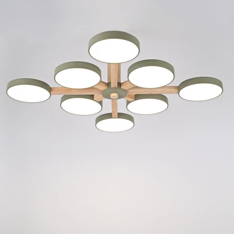 Потолочная люстра Wi-Fi на штанге Turna L8 Khaki By ImperiumLoft Turna-B01 (LED, 220V, голосовое управление, умный дом - Алиса)