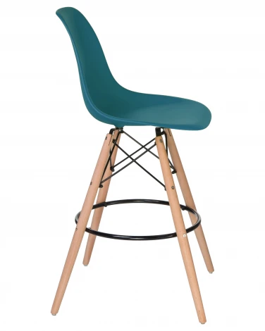 Стул барный DSW BAR (ножки светлый бук, цвет сиденья морской волны (G-05))