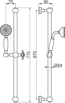 Душевой гарнитур Cezares Olimp SD 01