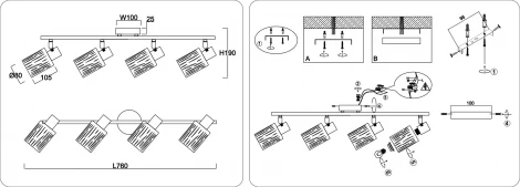 Спот на штанге Ambrella TRADITIONAL TR8666 (220V)