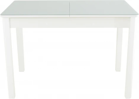 Стол Гамбург 1, Белый/Стекло серое, Аврора