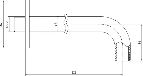 Кронштейн для верхнего душа E.C.A. 102126608EX