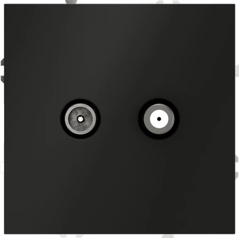 Розетка телевизионнная оконечная TV+SAT (черный матовый) Voltum S70 VLS060408