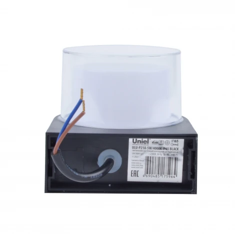 Настенный уличный светильник 4000K Uniel ULU-P21A-5W/4000K IP65 BLACK