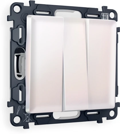 Комплект механизма Ambrella Volt 3-клавишного выключателя ALFA MA205010 Жемчуг QUANT