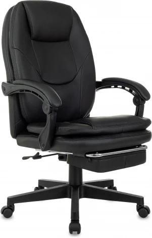 Кресло руководителя Бюрократ CH-868N-F черный эко.кожа крестов. пластик подст.для ног