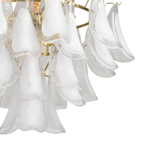 Подвесная люстра Lumion Plume 8385/9 золото/белый, металл/стекло E14 9*40W 220V