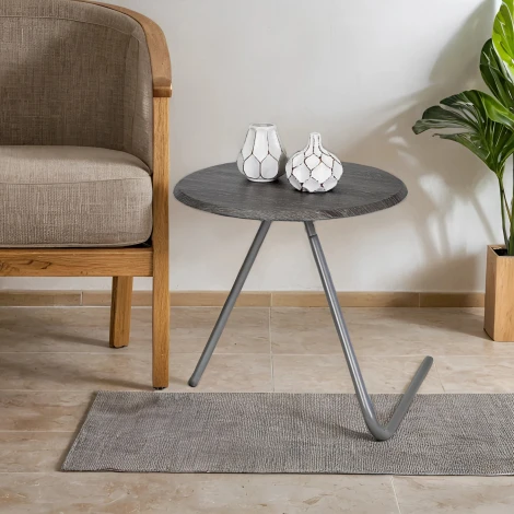 Стол журнальный Дуэт 7 дуб шоле графит/металлик Mebelik арт.009132