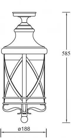 Потолочный светильник уличный Oasis Light LUCERNA 84805A Bl (220V, фонарь, IP44)
