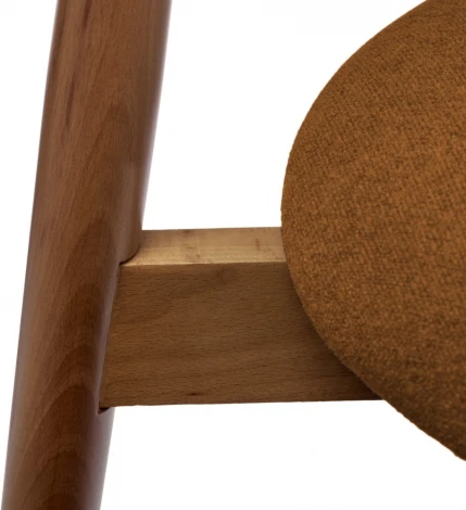 Стул Lucas 3 терракотовый букле с ножками цвета орех Bradexhome арт.RF 0799