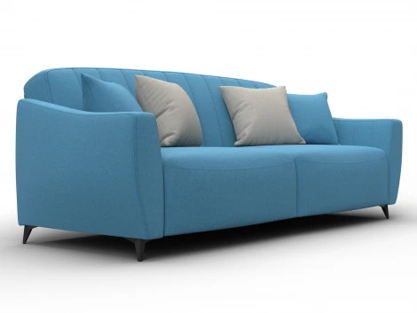 Диван-книжка Лига-095 НПБ (ДВП,ДСП,ЛДСП,Брус,Фанера,ЛДВП/Металл/Рогожка/Голубой) Лига Диванов 132565