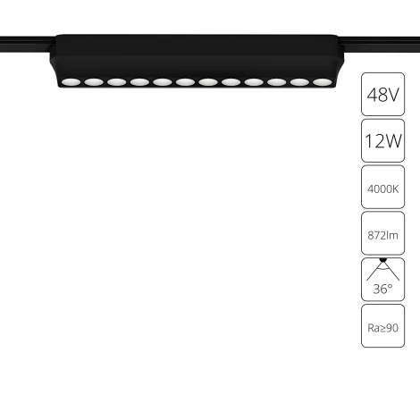 Магнитный трековый светильник 48V Arte Lamp Rapid A6154PL-1BK (LED)