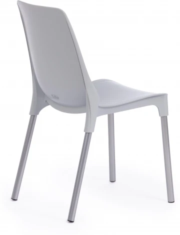 Стул GENIUS (mod 75) / 1 шт. в упаковке (Металл,Пластик /Серый,Хром)