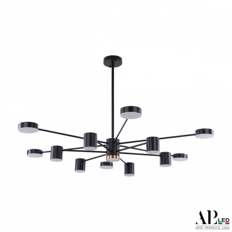 Потолочная люстра на штанге светодиодные APL LED Ferrara 3307.6293-12 Black