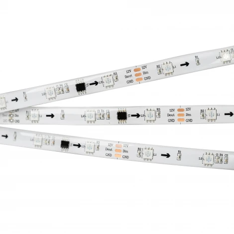 Светодиодная лента герметичная SPI-SE-B30-10mm 12V RGB-PX3 (7.2W/m, IP65, 5060, 5m) (Arlight, бегущий огонь) 026369(2)