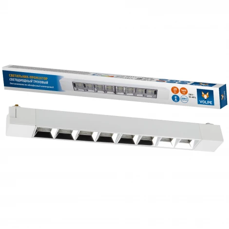 Трековый светильник однофазный, светодиодный 4000К 220V 20W Volpe ULB-Q282 ULB-Q282 20W/4000K WHITE