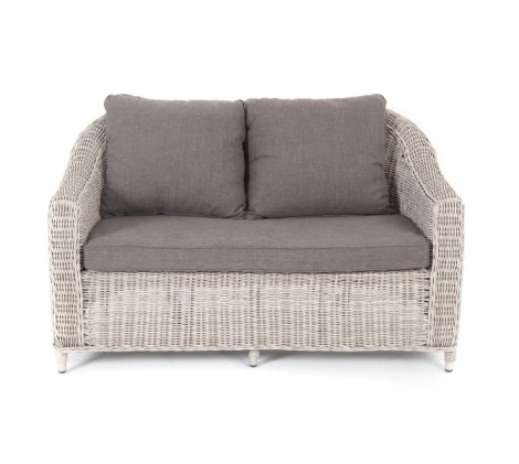 Диван из искусственного ротанга двухместный, цвет бежевый 4SIS Кон Панна YH-C2808W beige
