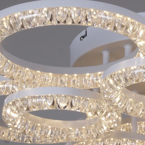 Потолочная люстра светодиодная на штанге с регулировкой цветовой температуры, яркости и ночным режимом Reluce 09847-0.3-5+5A WH