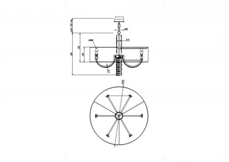 Подвесная люстра Maytoni Talento DIA008PL-06CH (220V, подвески, на цепи, круглые)