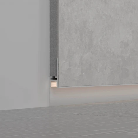 Профиль PLINTUS-FANTOM-H20-2000 WHITE (Arlight, Алюминий) 043660