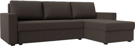 Диван угловой Траумберг Лайт правый угол (Коричневый/Рогожка) Лига Диванов арт.121138