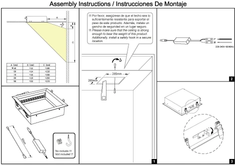 Встраиваемый светодиодный светильник в виде окна Mantra Blue Sky 9093 (220V)