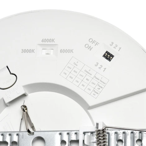 Потолочный светильник встраиваемый Sonex Nebula White 7790/18L пластик/белый LED 18Вт 3000/4000/6500К D225 IP44 CCT/датчик движения