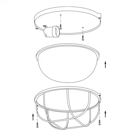 Настенно-потолочный светильник Wolta ДПБ03-60-002 под лампу E27 IP54