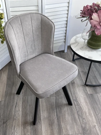 Стул MODE 360 град. поворот. B22 Серый, велюр / черный каркас, М-City