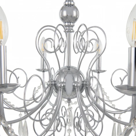 Подвесная люстра Arte Milano AM345620 345620/8 CR (220V, подвески, на цепи, подсвечник, свеча)