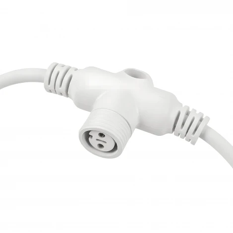 Провод-шина для гирлянд серии F90PRO 2м. 10 Т-коннекторов, шаг 20см статика/мерцание IP67 белый Uniel UCX-F90 T10/2M/WH