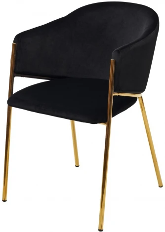 Стул DILL MOMO-47 черный, велюр беспальчиковый"/ золотой каркас М-City 629M05377"