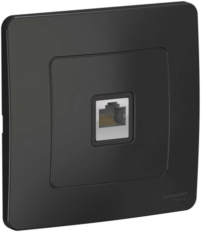 Розетка встраиваемая Ethernet RJ-45 (антрацит) Systeme Electric Blanca BLNIS045006