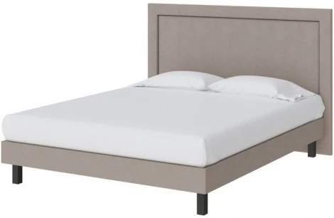 PROxSON Кровать London Boxspring Standart (Ткань: Рогожка Тетра Бежевый) 80x200