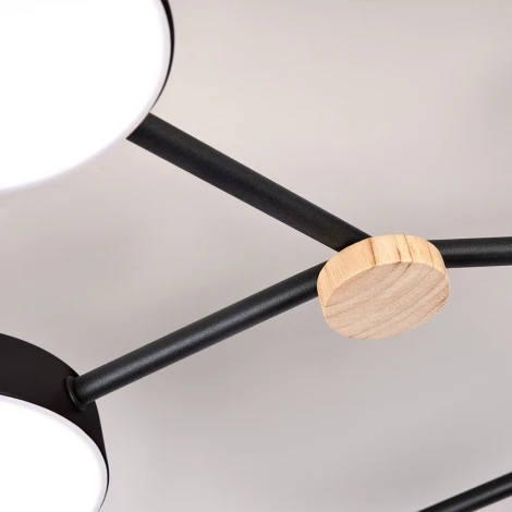 Потолочная люстра светодиодная с пультом с регулировкой цветовой температуры и яркости LED4U LED4U L3201-700 BK