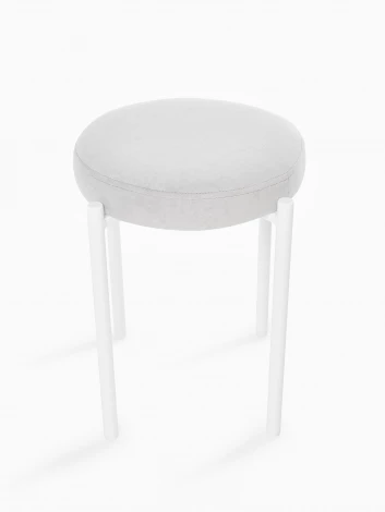 Табурет МАМАДОМА БОБ, Белый/SILVER LUX b20