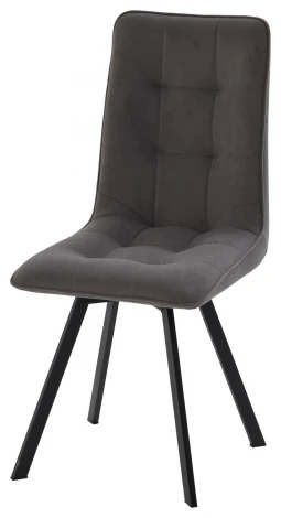 Стул ДАРЛИНГ 360 град. поворот. цвет B28 Темно-серый, велюр / черный каркас M-City 64741