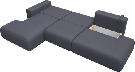 Диван угловой Лига-036 НПБ Модерн Лонг левый угол Лига Диванов (Экокожа) арт.127753L