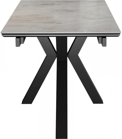 Стол DikLine SFE140 Керамика Italian Grey (глянец серый)/подстолье черное/опоры черные (2 уп.) арт.00-00075483