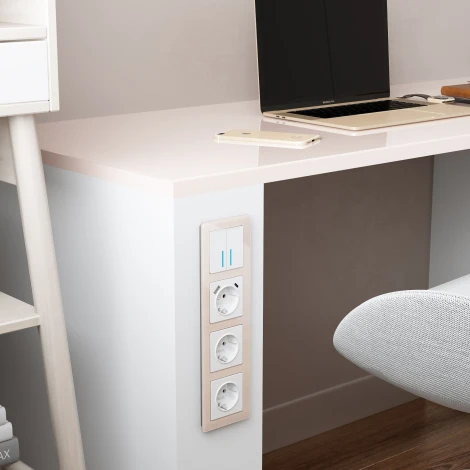 Рамка на 4 поста Acrylic (айвори) Werkel W0042743 (a062134)