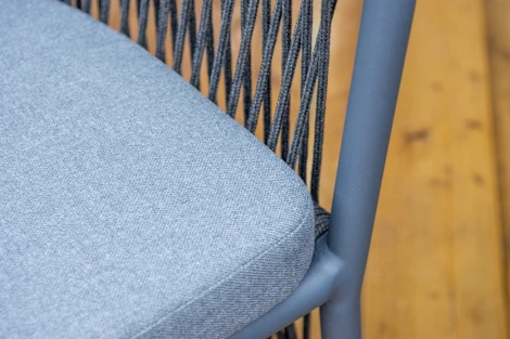 "Романо" обеденная группа на 6 персон, каркас темно-серый, роуп темно-серый 4SIS ROM-CM6T1-7-SET D-gray